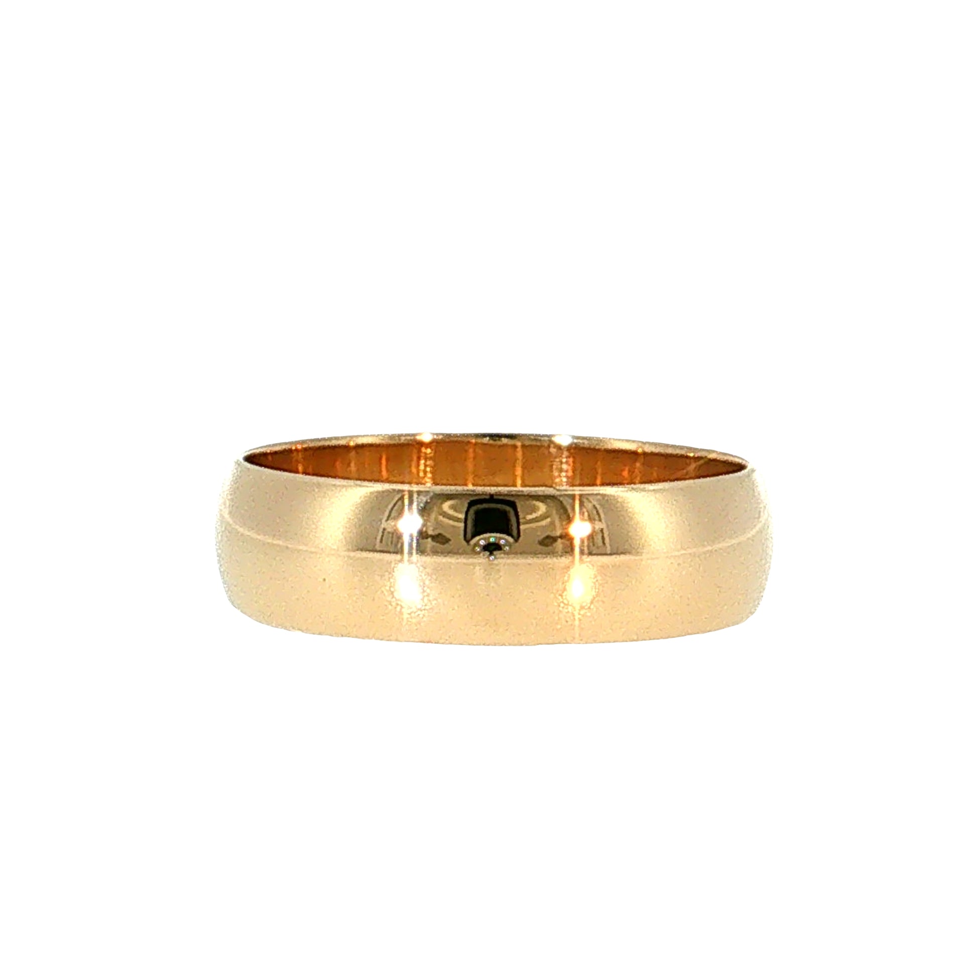 Men's 6mm European Wedding Band 14k Yellow Gold