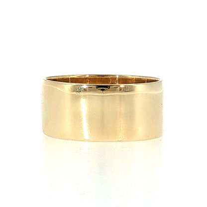 Men's 9.5mm Wedding Band 14k Yellow Gold