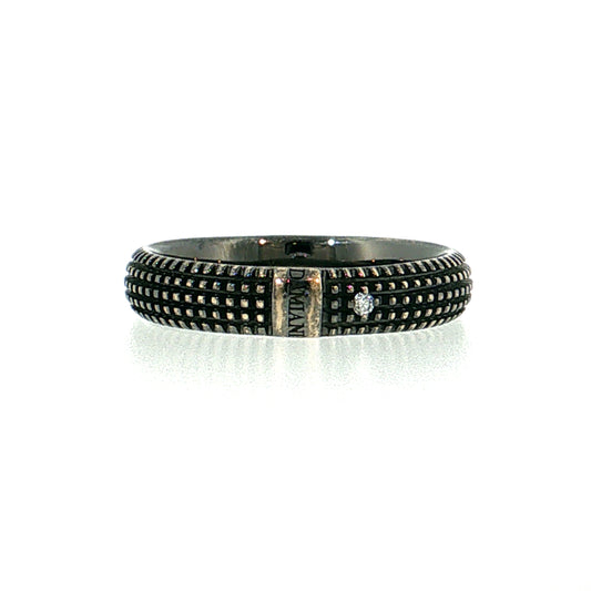 Men's Damiani Diamond Wedding Band 18k White Gold