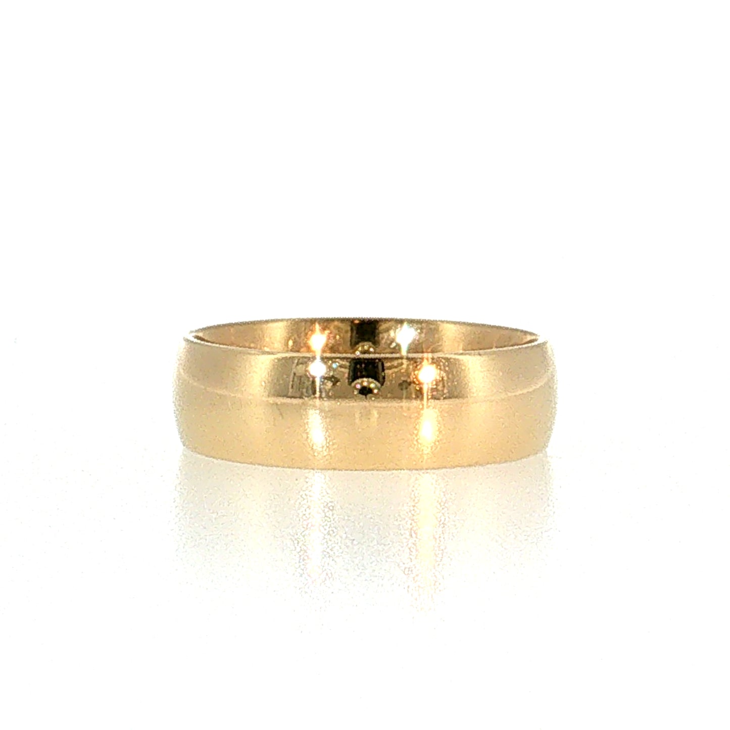 Mens Euro 6mm Wedding Band 10k Yellow Gold