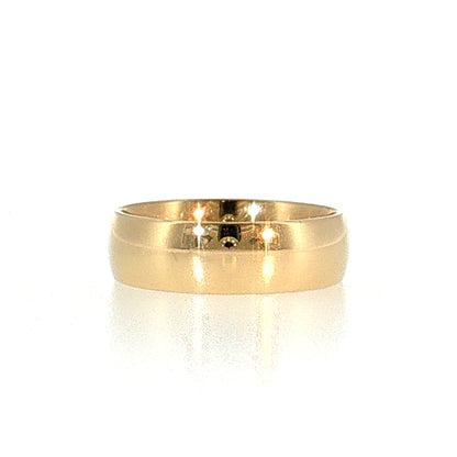 Mens Euro 6mm Wedding Band 10k Yellow Gold