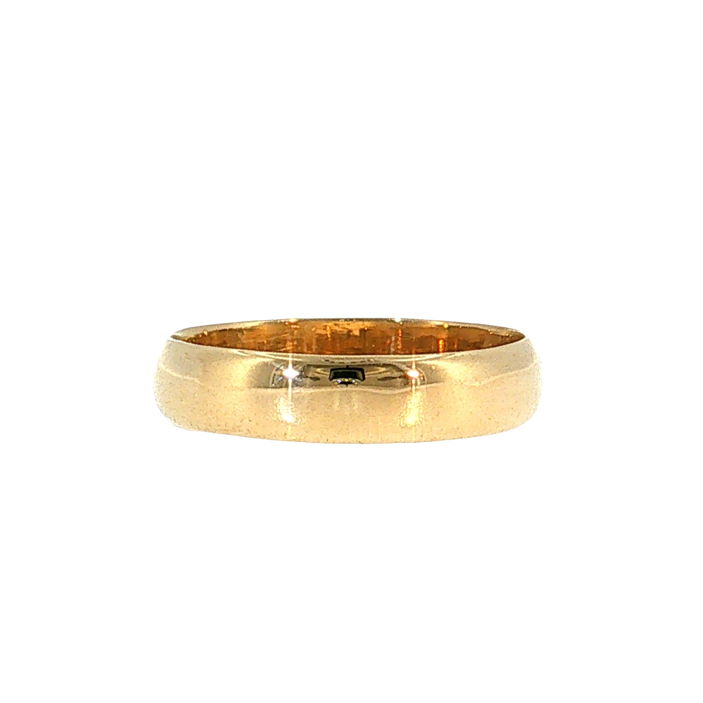 Men's European Light Wedding Band 14k Yellow Gold