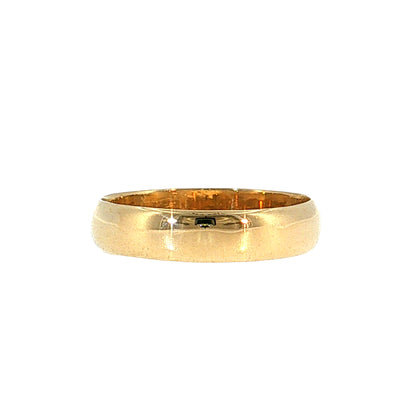 Men's European Light Wedding Band 14k Yellow Gold
