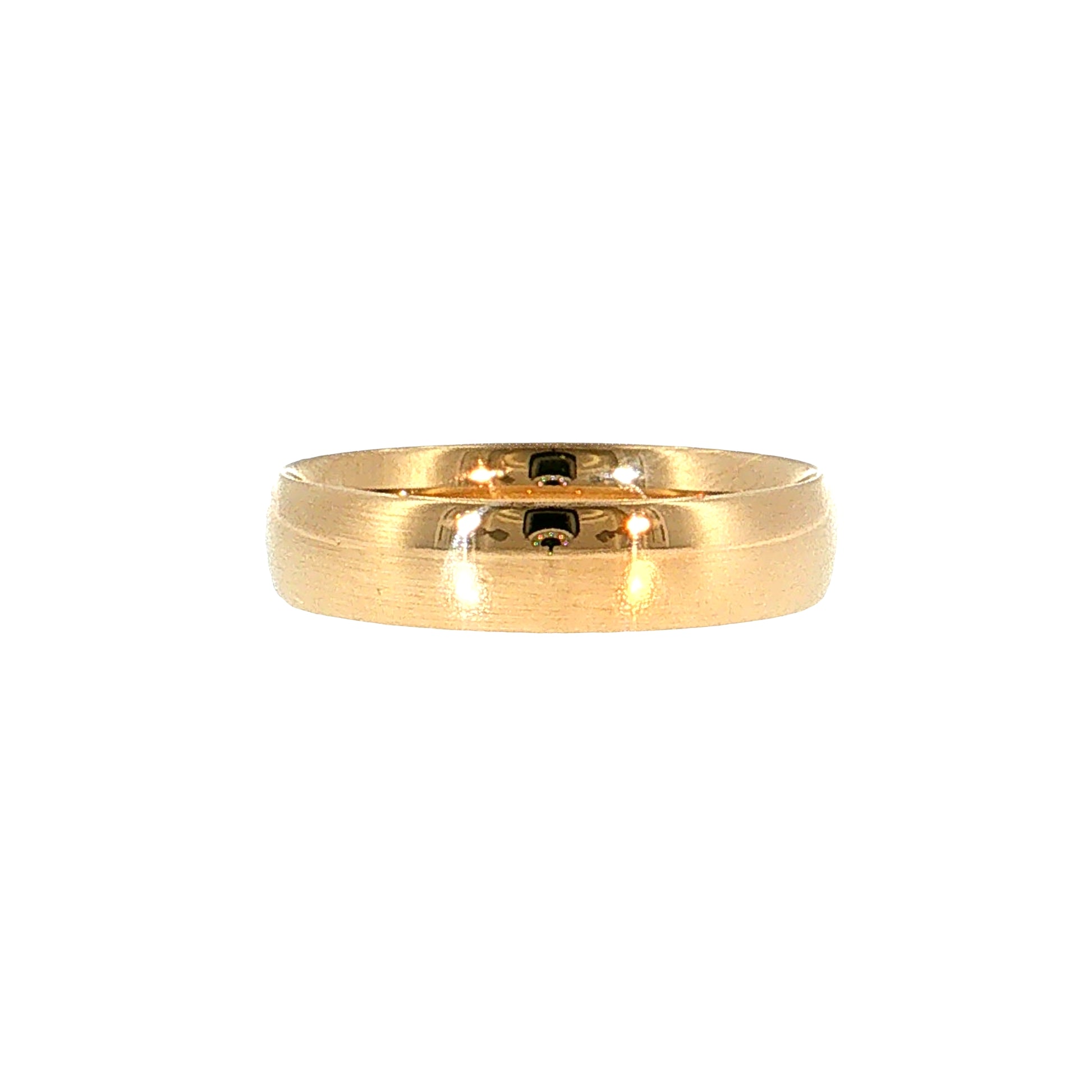 Men's European Profile Wedding Band 14k Yellow Gold