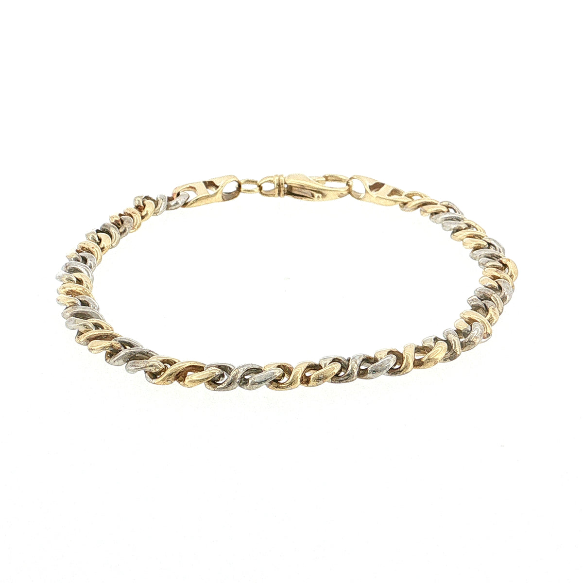 Men's Infinity Link Bracelet Two-Tone 14k