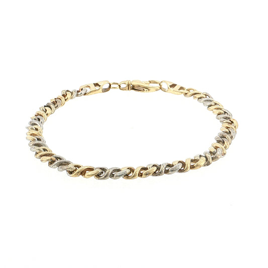 Men's Infinity Link Bracelet Two-Tone 14k