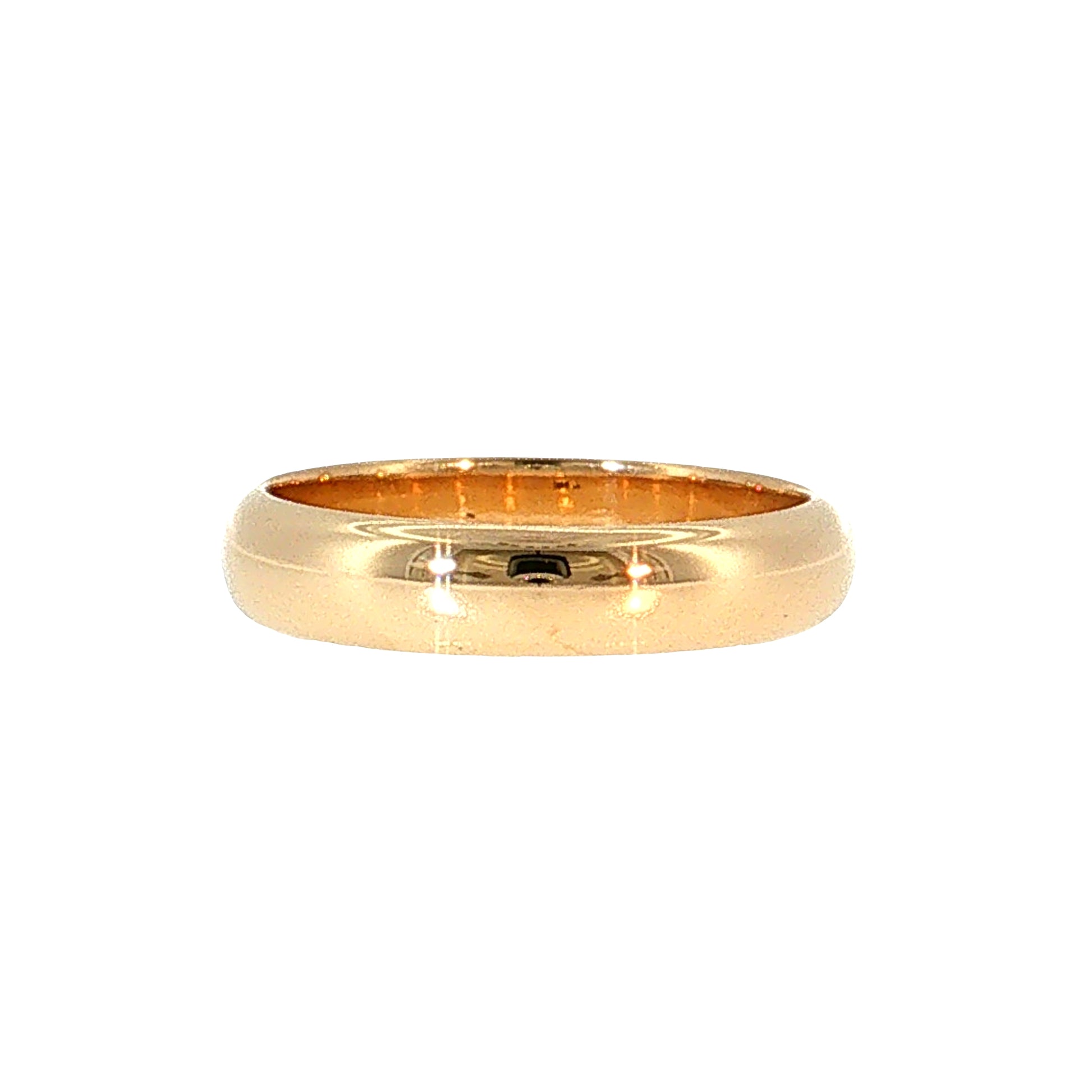 Men's Modern Wedding Band 14k Yellow Gold