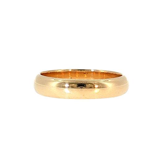 Men's Modern Wedding Band 14k Yellow Gold