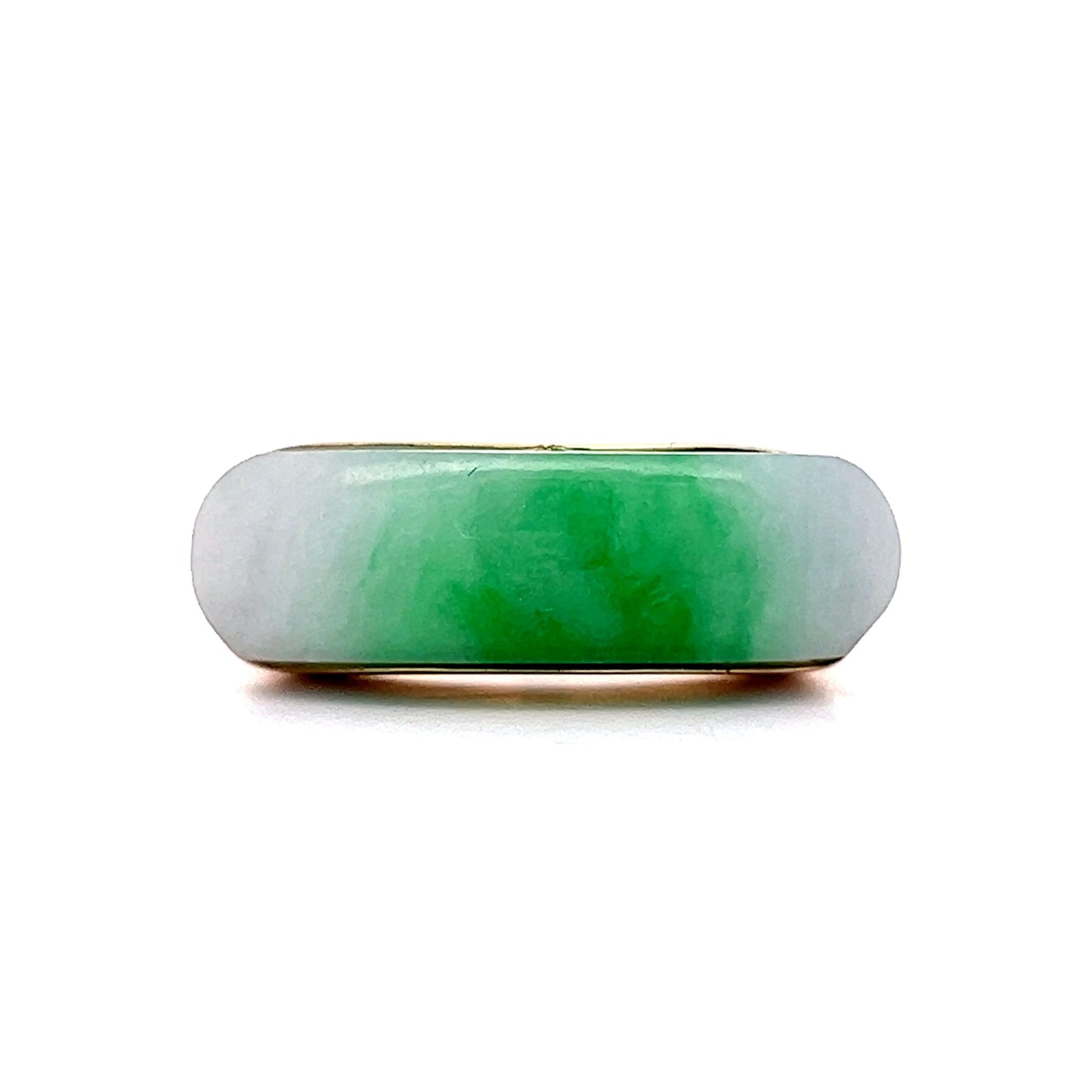 Mens Vintage Jadeite Cocktail Ring in 18k Yellow Gold