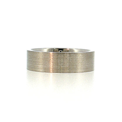Men's Wedding Band 14k White Gold