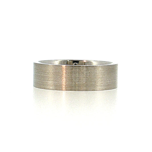 Men's Wedding Band 14k White Gold