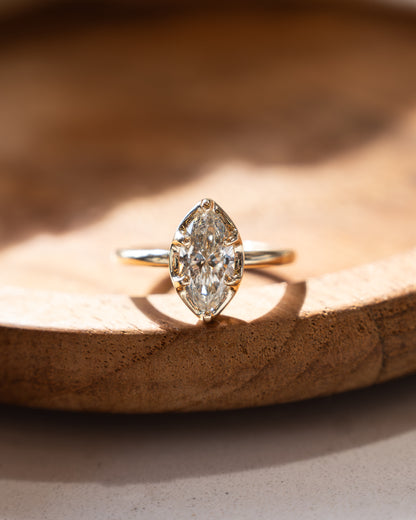 1.51 Marquise Diamond Engagement Ring 14k