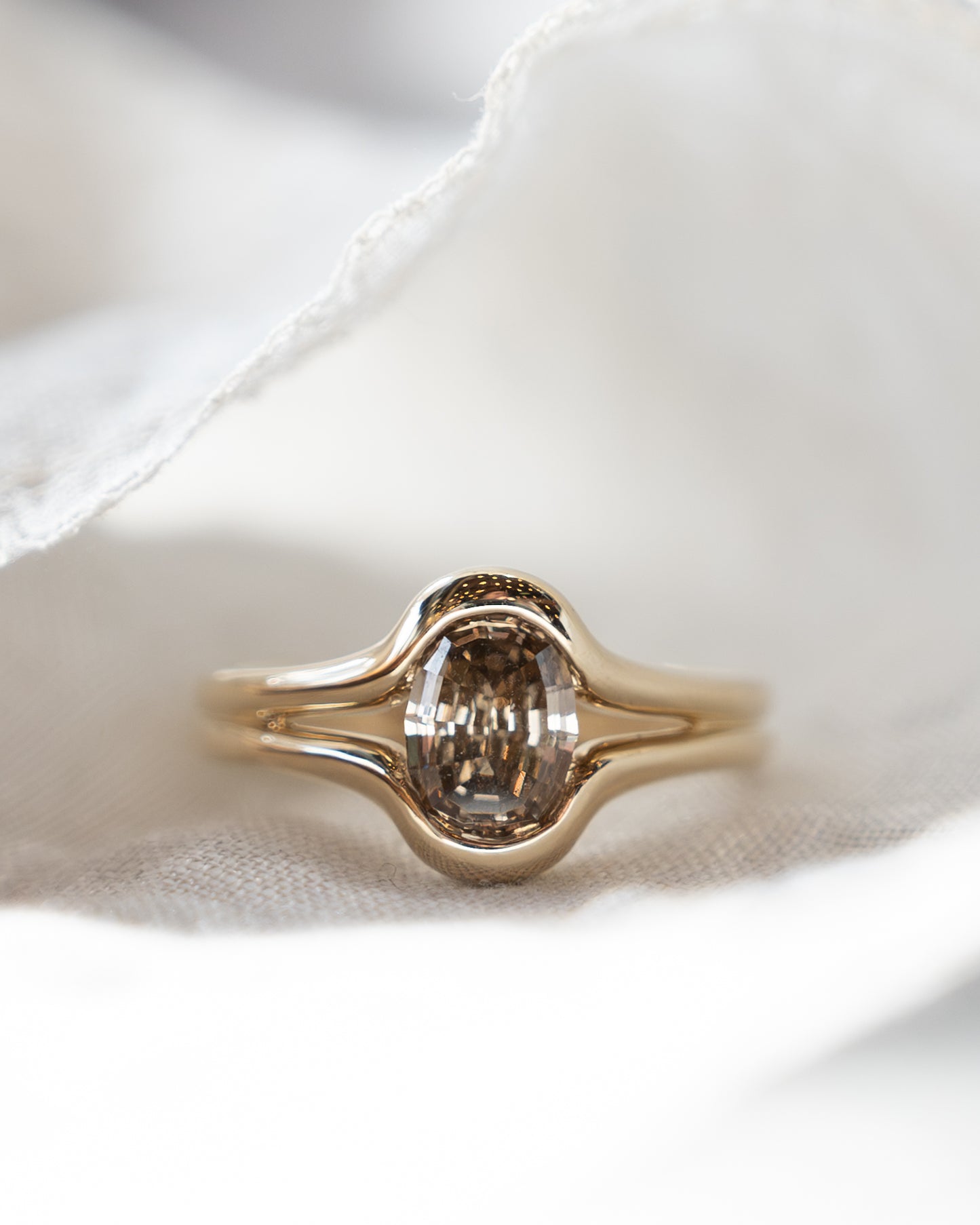 1.41 Step Cut Oval Diamond Engagement Ring 14k