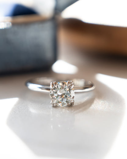 1.06 Transitional Diamond Engagement Ring 14k White Gold