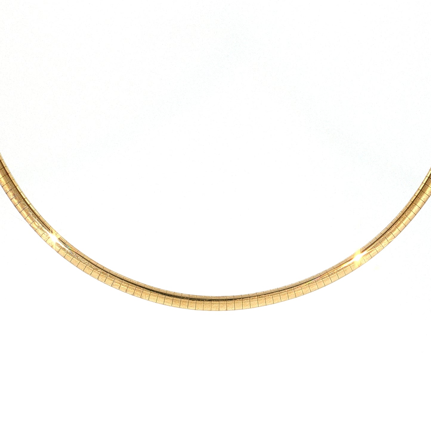 Omega Chain Necklace 14k Yellow Gold