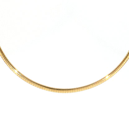 Omega Chain Necklace 14k Yellow Gold