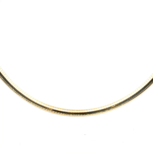 Omega Collar Necklace 14k Yellow Gold