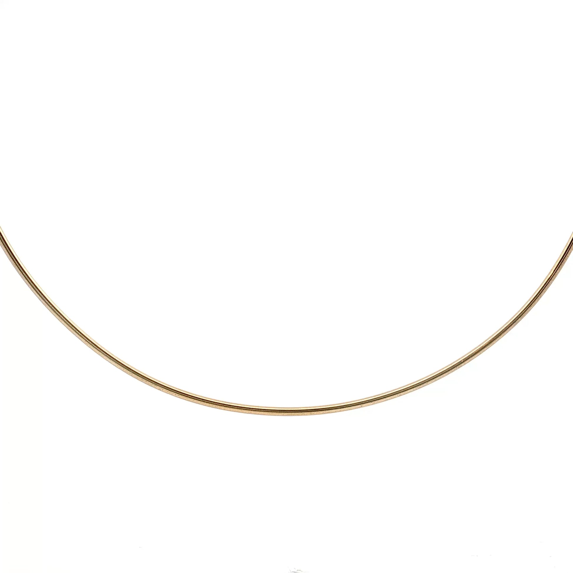 
Omega Wire Choker Necklace 14k Yellow Gold

