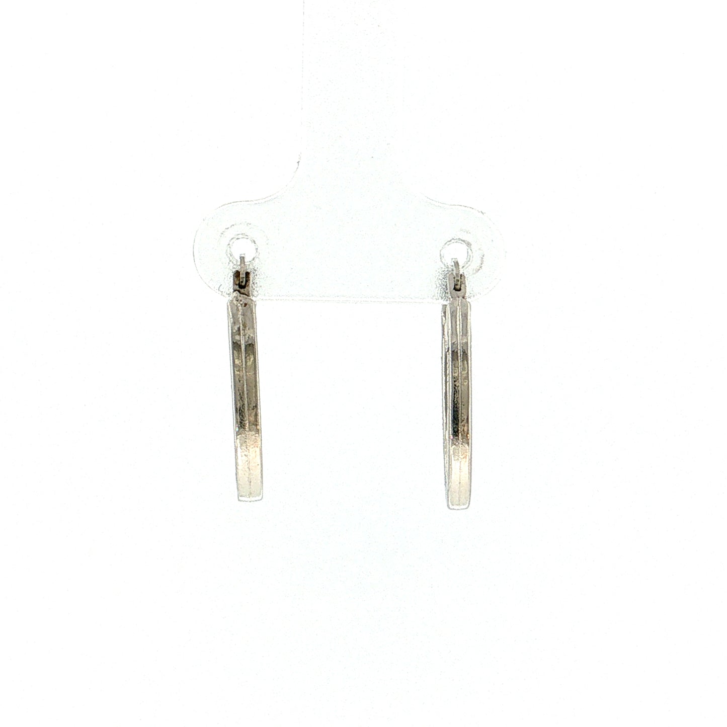 Oval Hoop Earrings 14k White Gold