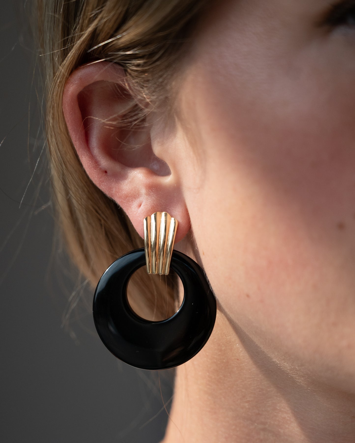 Eleanor Leftwich x Filigree Earrings Onyx & Dyed Magnesite in 14k