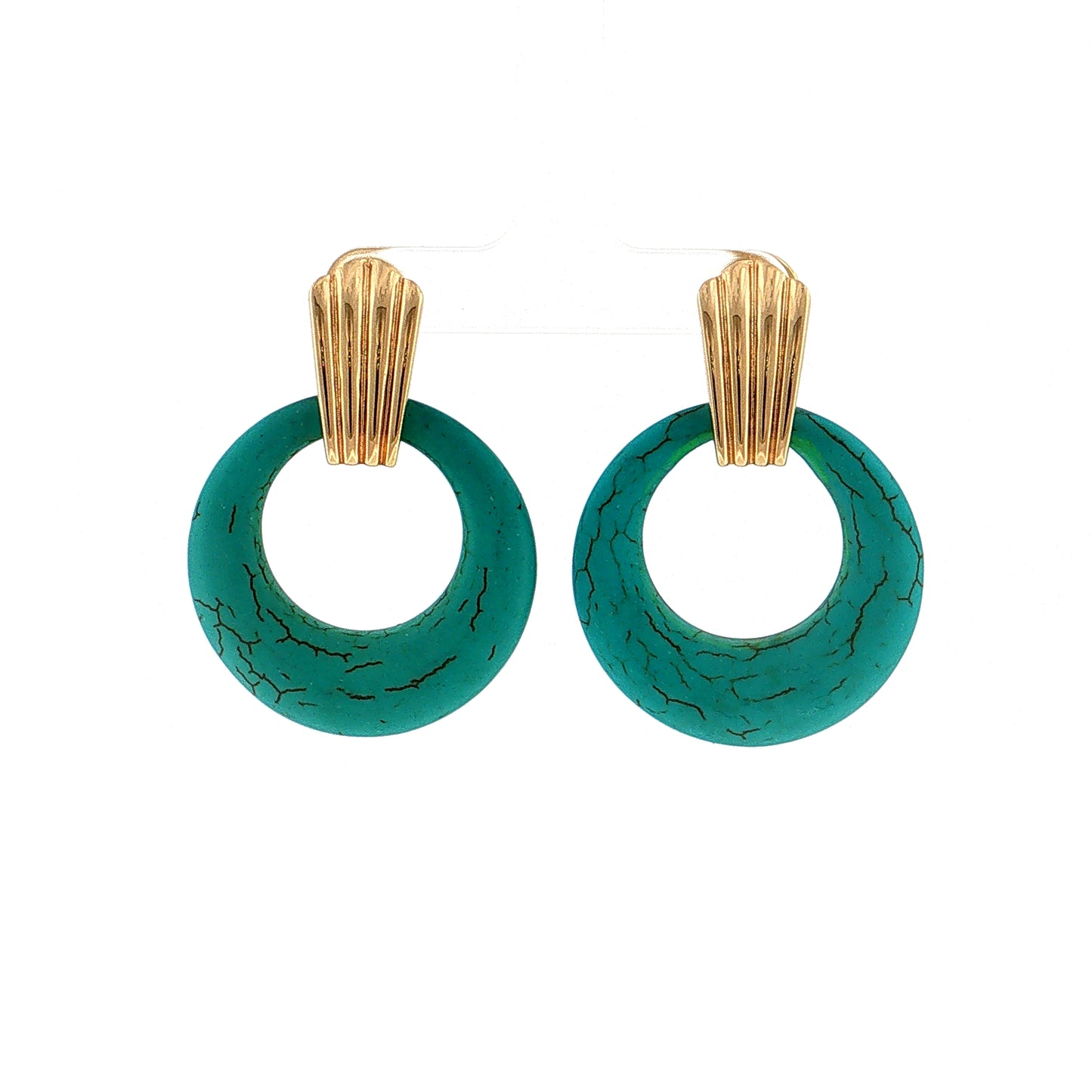 Eleanor Leftwich x Filigree Earrings Onyx & Dyed Magnesite in 14k