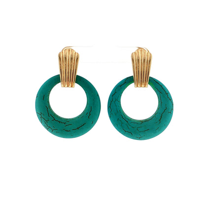 Eleanor Leftwich x Filigree Earrings Onyx & Dyed Magnesite in 14k