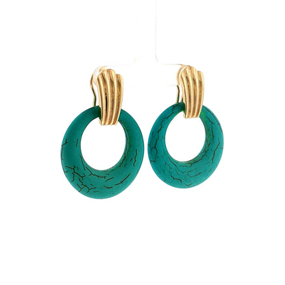 Eleanor Leftwich x Filigree Earrings Onyx & Dyed Magnesite in 14k