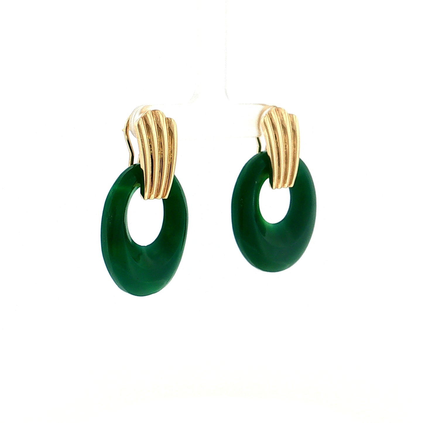 Eleanor Leftwich x Filigree Earrings Green Onyx & Black Onyx in 14k