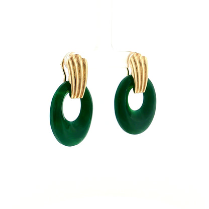 Eleanor Leftwich x Filigree Earrings Green Onyx & Black Onyx in 14k