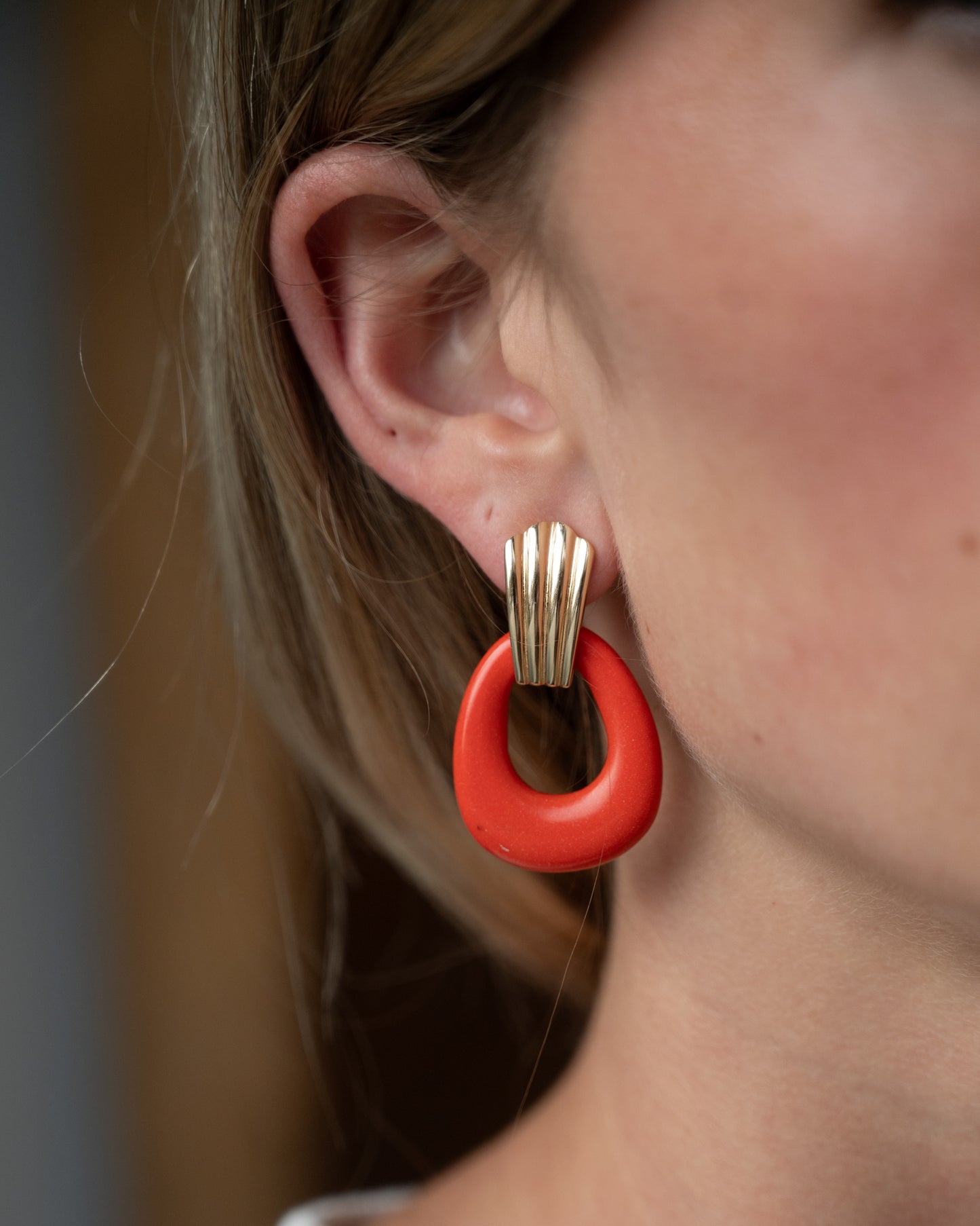 Eleanor Leftwich x Filigree Earrings Lapis & Orange Resin in 14k