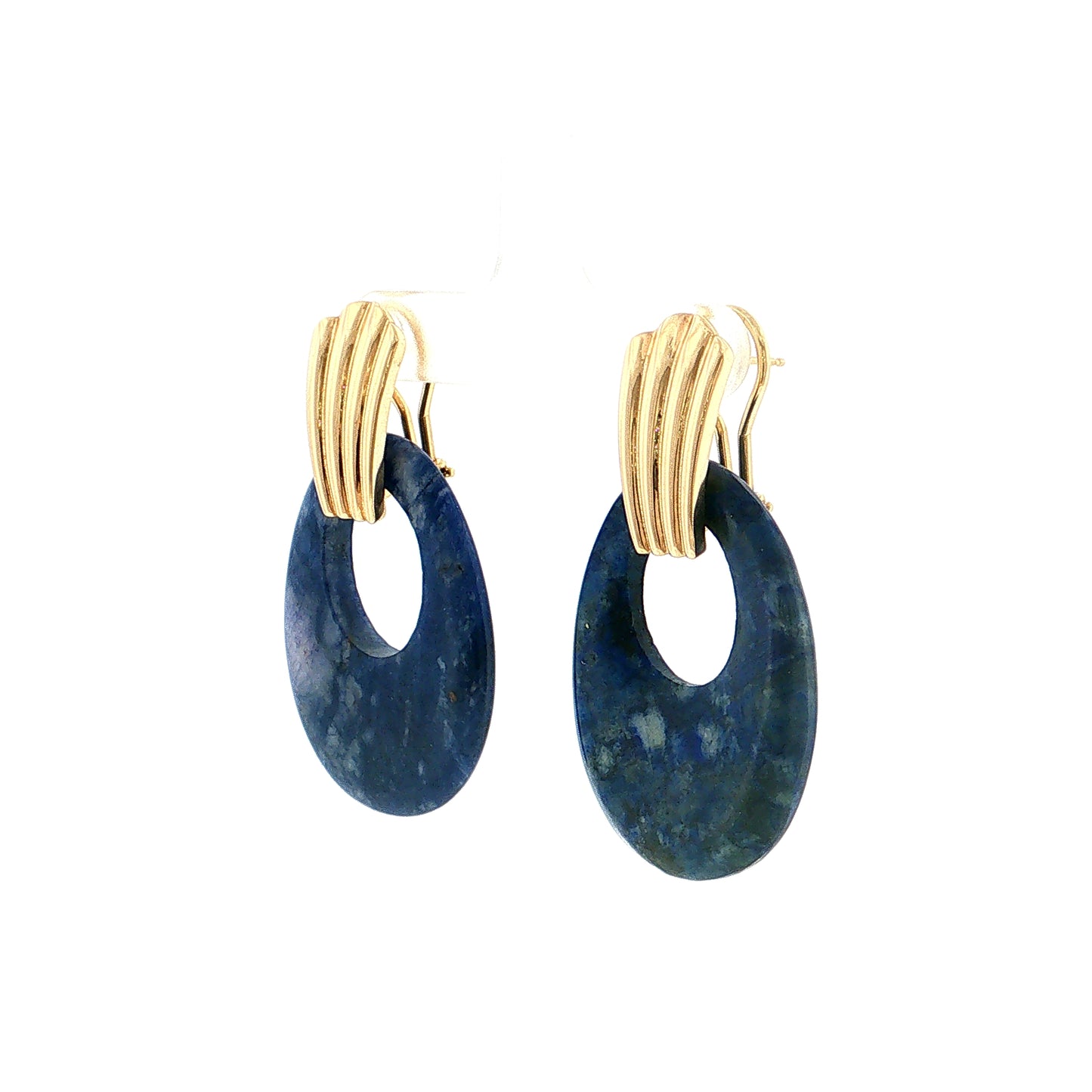Eleanor Leftwich x Filigree Earrings Lapis & Orange Resin in 14k