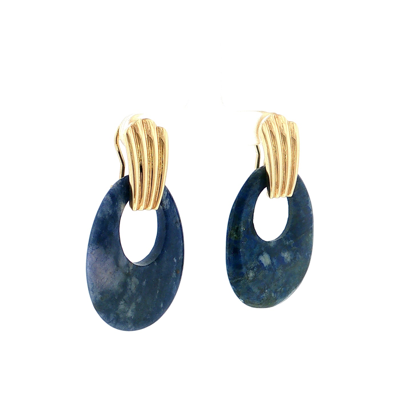 Eleanor Leftwich x Filigree Earrings Lapis & Orange Resin in 14k