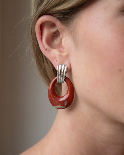 Eleanor Leftwich x Filigree Earrings Denim Lapis & Jasper in 14k