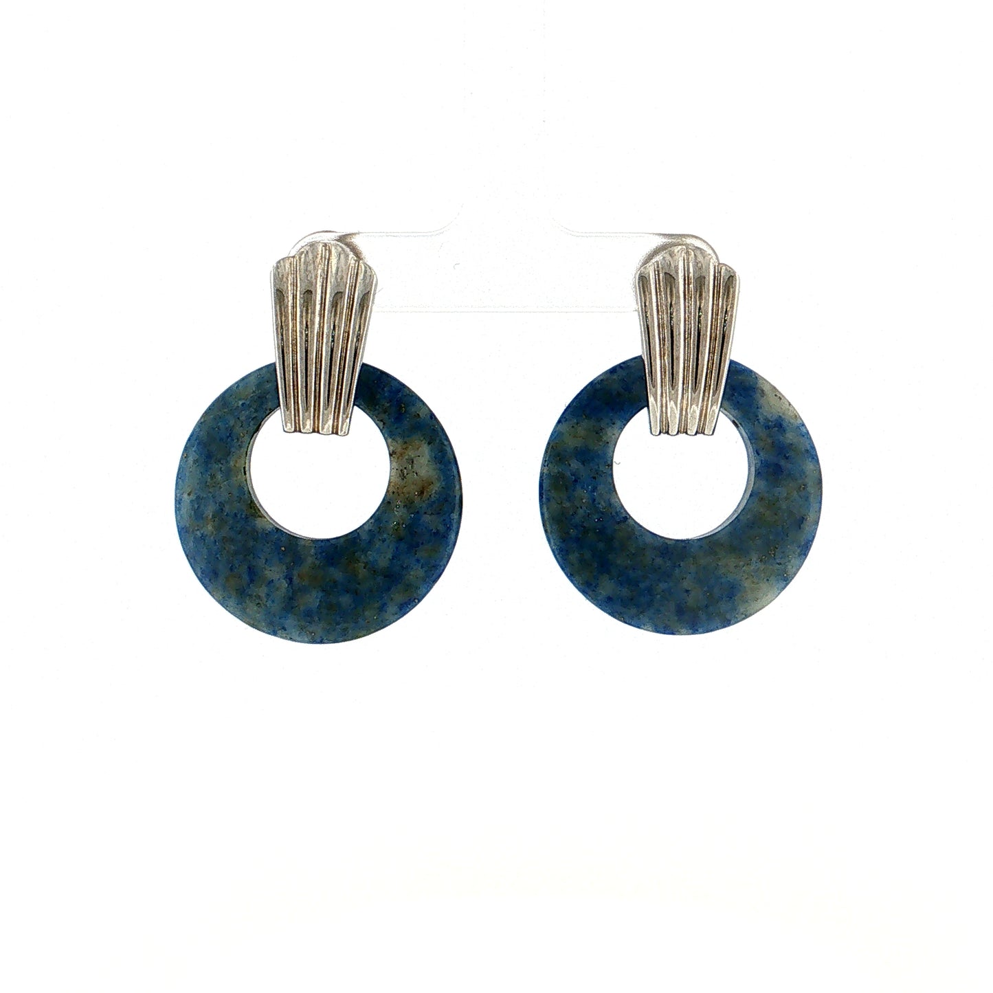 Eleanor Leftwich x Filigree Earrings Denim Lapis & Jasper in 14k
