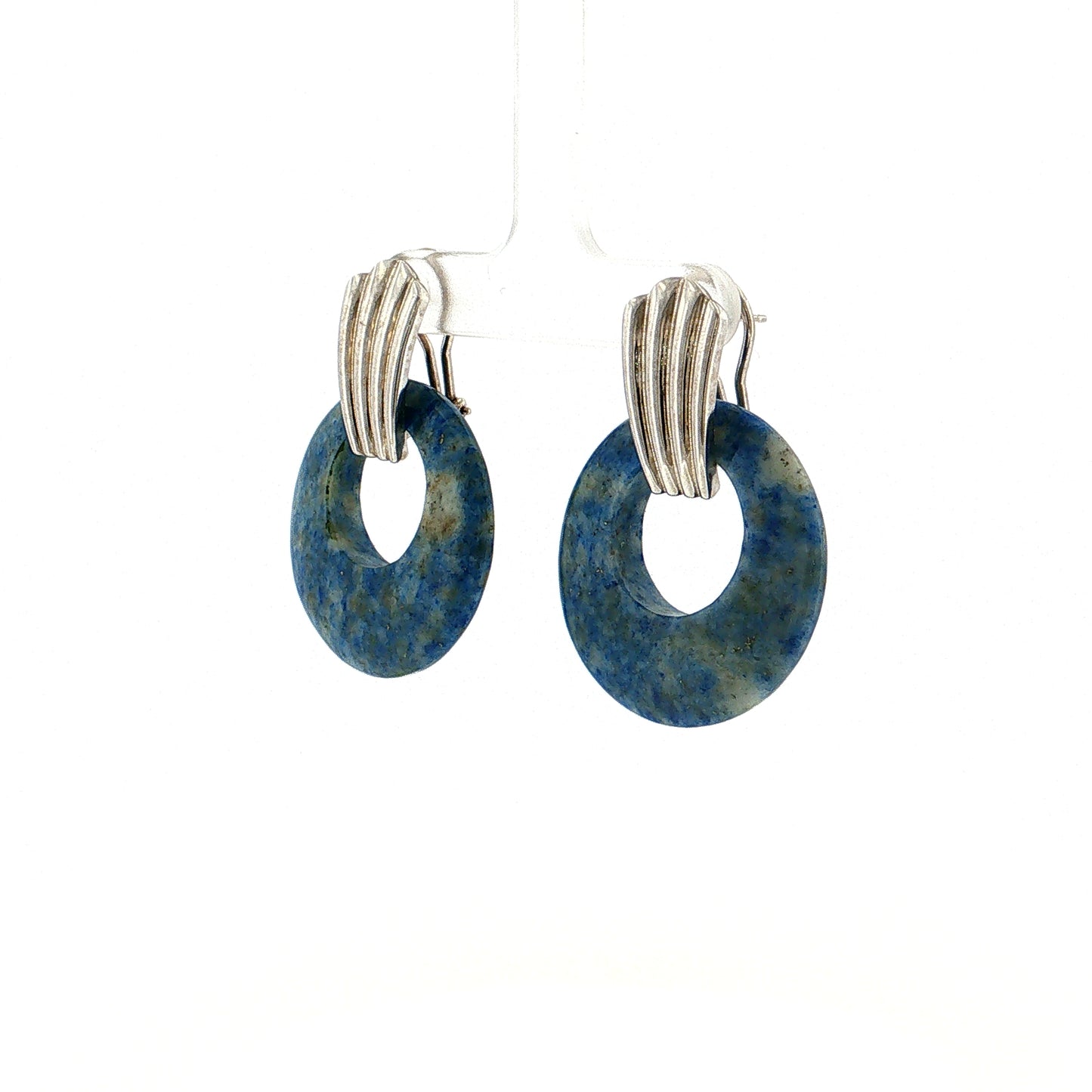 Eleanor Leftwich x Filigree Earrings Denim Lapis & Jasper in 14k