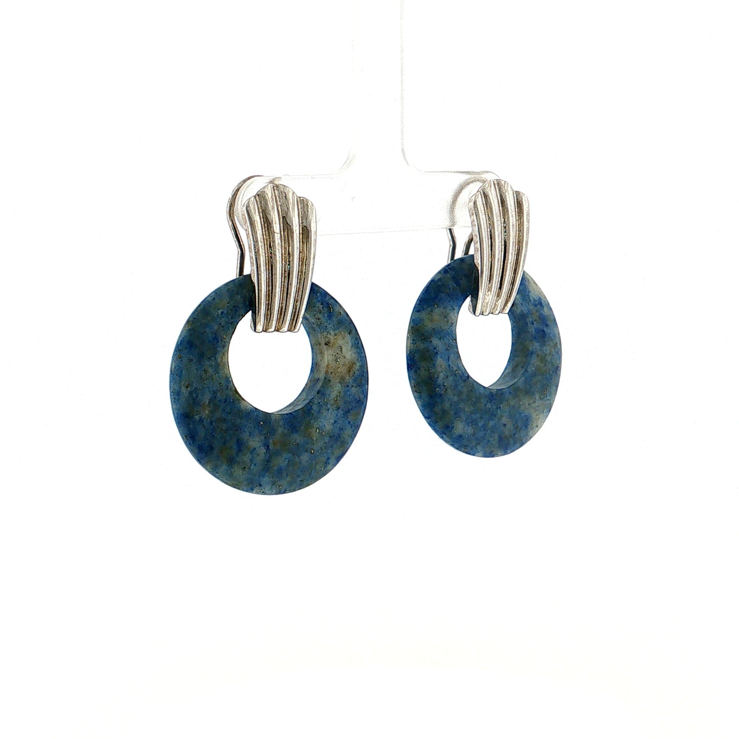 Eleanor Leftwich x Filigree Earrings Denim Lapis & Jasper in 14k