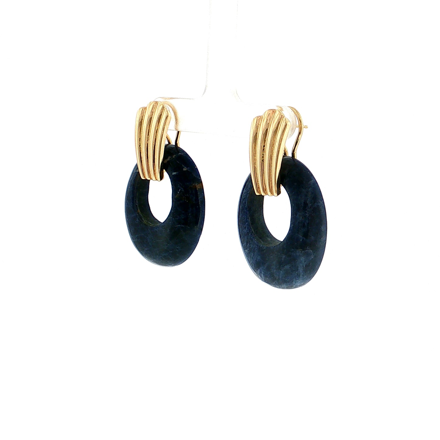 Eleanor Leftwich x Filigree Earrings Sodalite & Carnelian in 14k