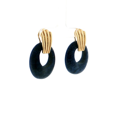 Eleanor Leftwich x Filigree Earrings Sodalite & Carnelian in 14k