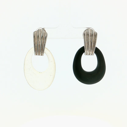 Eleanor Leftwich x Filigree Earrings Quartz Crystal & Black Onyx in 14k