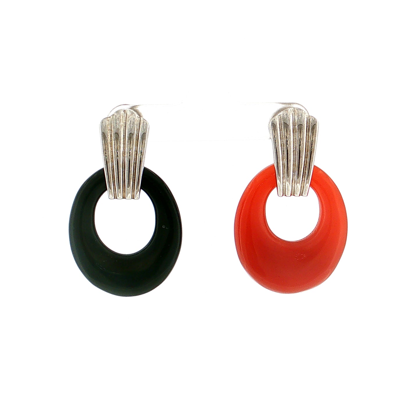 Eleanor Leftwich x Filigree Earrings Onyx & Carnelian in 14k
