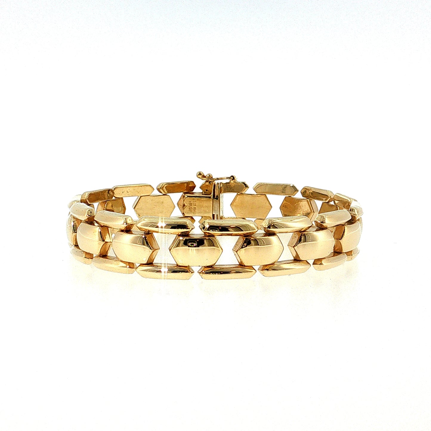 Panther Link Bracelet 14k Yellow Gold