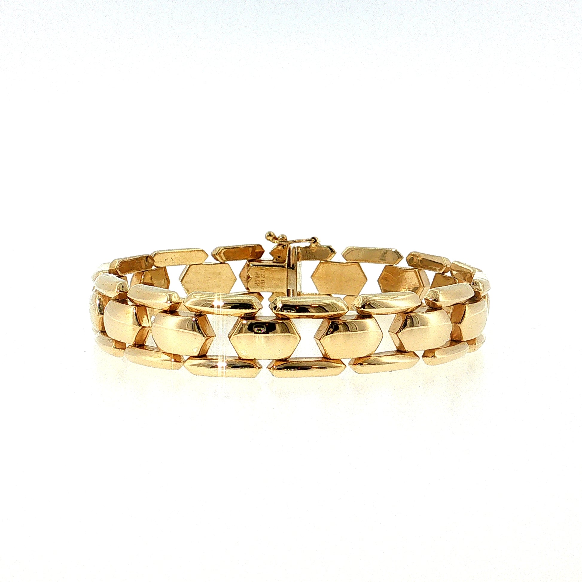 Panther Link Bracelet 14k Yellow Gold