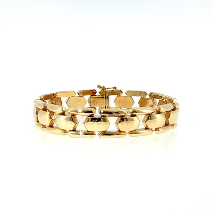 Panther Link Bracelet 14k Yellow Gold
