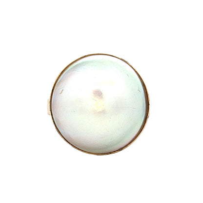 Pearl Cocktail Ring 14k Yellow Gold