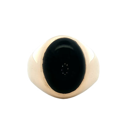 Petrified Wood Cocktail Ring 14k Yellow Gold