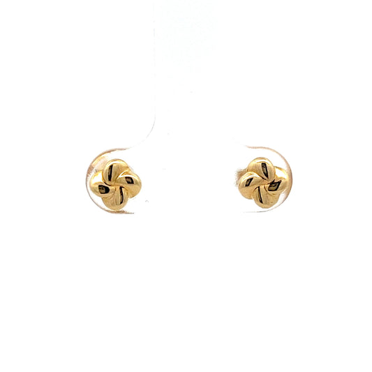 Pinwheel Stud Earrings in 14k Yellow Gold