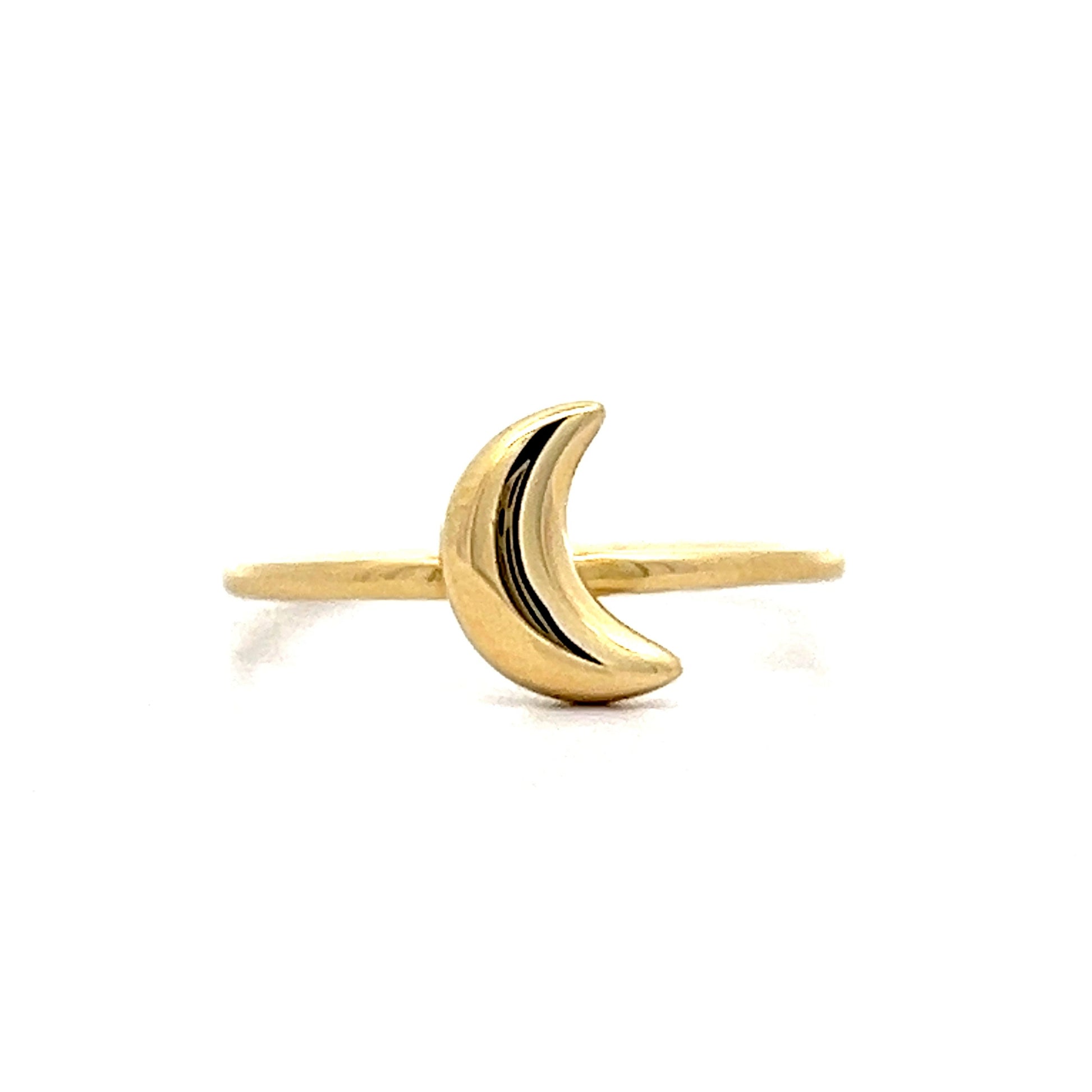 Puffy Moon Stacking Ring in 14k Yellow Gold