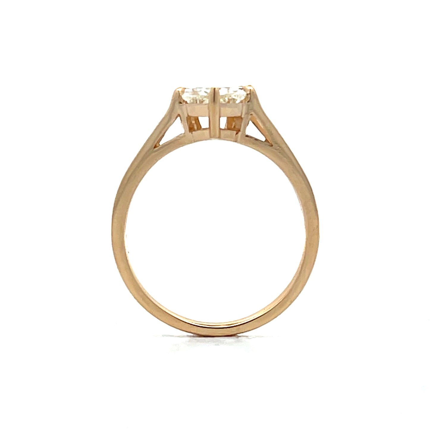 1.15 Pear Cut Diamond Engagement Ring in 14k Yellow Gold