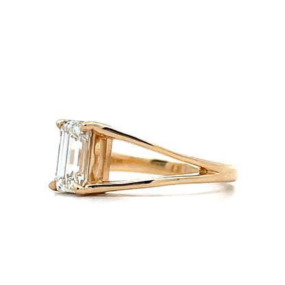 1.20 Emerald Cut Engagement Ring in 14k