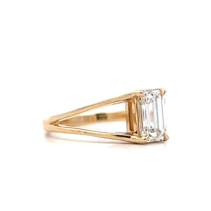 1.20 Emerald Cut Engagement Ring in 14k